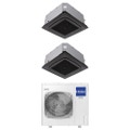 Immagine di Haier CASSETTE 620 a 4 VIE Climatizzatore a cassetta dual split inverter Wi-Fi nero | unità esterna R32 12.5 kW unità interne 9000+9000 BTU 5U125S2SN1FA+AB[25|25]S2SC2FA(H)-B