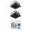 Immagine di Haier CASSETTE 620 a 4 VIE Climatizzatore a cassetta dual split inverter Wi-Fi nero | unità esterna R32 7 kW unità interne 9000+9000 BTU 3U70S2SR5FA+AB[25|25]S2SC2FA(H)-B