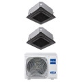 Immagine di Haier CASSETTE 620 a 4 VIE Climatizzatore a cassetta dual split inverter Wi-Fi nero | unità esterna R32 10 kW unità interne 9000+9000 BTU 5U105S2SS5FA+AB[25|25]S2SC2FA(H)-B