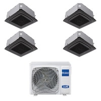 Immagine di Haier CASSETTE 620 a 4 VIE Climatizzatore a cassetta quadri split inverter Wi-Fi nero | unità esterna R32 9 kW unità interne 9000+9000+9000+9000 BTU 5U90S2SS5FA+AB[25|25|25|25]S2SC2FA(H)-B