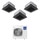 Haier CASSETTE 620 a 4 VIE Climatizzatore a cassetta trial split inverter Wi-Fi nero | unità esterna R32 12.5 kW unità interne 9000+18000+18000 BTU 5U125S2SN1FA+AB[25|50|50]S2SC2FA(H)-B