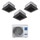 Haier CASSETTE 620 a 4 VIE Climatizzatore a cassetta trial split inverter Wi-Fi nero | unità esterna R32 9 kW unità interne 9000+9000+9000 BTU 5U90S2SS5FA+AB[25|25|25]S2SC2FA(H)-B