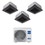 Immagine di Haier CASSETTE 620 a 4 VIE Climatizzatore a cassetta trial split inverter Wi-Fi nero | unità esterna R32 9 kW unità interne 12000+12000+12000 BTU 5U90S2SS5FA+AB[35|35|35]S2SC2FA(H)-B