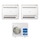Haier CONSOLE Climatizzatore console da pavimento dual split inverter Wi-Fi bianco | unità esterna R32 8.5 kW unità interne 9000+15000 BTU 4U85S2SR5FA+AF[25|42]S2SD1FA(D)