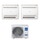 Haier CONSOLE Climatizzatore console da pavimento dual split inverter Wi-Fi bianco | unità esterna R32 9 kW unità interne 9000+15000 BTU 5U90S2SS5FA+AF[25|42]S2SD1FA(D)