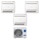 Haier CONSOLE Climatizzatore console da pavimento trial split inverter Wi-Fi bianco | unità esterna R32 9 kW unità interne 9000+9000+9000 BTU 5U90S2SS5FA+AF[25|25|25]S2SD1FA(D)