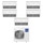 Haier SOFFITTO PAVIMENTO Climatizzatore soffitto/pavimento penta split inverter bianco | unità esterna R32 12.5 kW unità interne 12000+12000+12000+12000+12000 BTU 5U125S2SN1FA+AC[35|35|35|35|35]S2SG2FA(H)