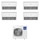 Haier SOFFITTO PAVIMENTO Climatizzatore soffitto/pavimento quadri split inverter bianco | unità esterna R32 12.5 kW unità interne 12000+12000+12000+12000 BTU 5U125S2SN1FA+AC[35|35|35|35]S2SG2FA(H)