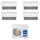 Haier SOFFITTO PAVIMENTO Climatizzatore soffitto/pavimento quadri split inverter bianco | unità esterna R32 8.5 kW unità interne 12000+12000+12000+12000 BTU 4U85S2SR5FA+AC[35|35|35|35]S2SG2FA(H)