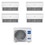 Immagine di Haier SOFFITTO PAVIMENTO Climatizzatore soffitto/pavimento quadri split inverter bianco | unità esterna R32 10 kW unità interne 12000+12000+12000+12000 BTU 5U105S2SS5FA+AC[35|35|35|35]S2SG2FA(H)