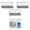 Immagine di Haier SOFFITTO PAVIMENTO Climatizzatore soffitto/pavimento trial split inverter bianco | unità esterna R32 8.5 kW unità interne 12000+12000+12000 BTU 4U85S2SR5FA+AC[35|35|35]S2SG2FA(H)