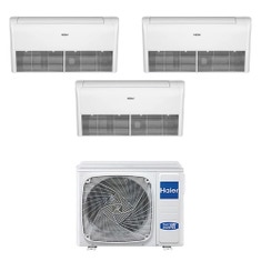 Immagine di Haier SOFFITTO PAVIMENTO Climatizzatore soffitto/pavimento trial split inverter bianco | unità esterna R32 10 kW unità interne 12000+12000+12000 BTU 5U105S2SS5FA+AC[35|35|35]S2SG2FA(H)