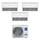Haier SOFFITTO PAVIMENTO Climatizzatore soffitto/pavimento trial split inverter bianco | unità esterna R32 9 kW unità interne 12000+12000+12000 BTU 5U90S2SS5FA+AC[35|35|35]S2SG2FA(H)