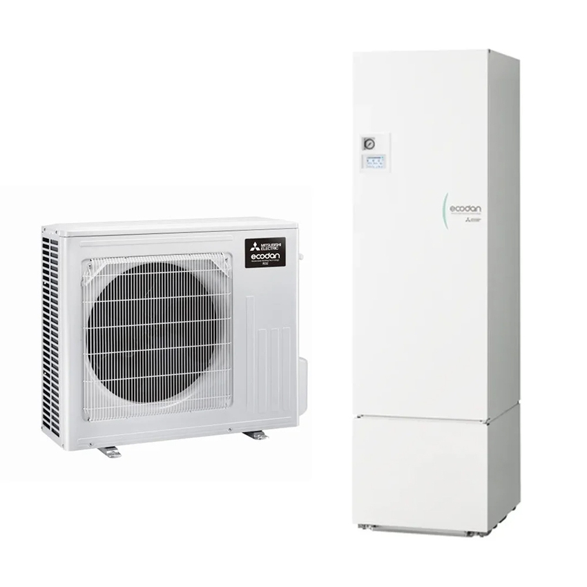 Immagine di Mitsubishi ECODAN MULTI R32 Sistema idronico composto da pompa di calore Inverter ECODAN 8.5 kW con HYDROTANK SMALL reversibile 300 litri PXZ-5F85VG+ERST30D-VM2EE