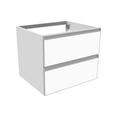 Immagine di Flaminia CUBIKA base portalabo L.60 P.50 cm sospesa, con 2 cassetti, senza top, colore bianco finitura opaco CKD939LBK
