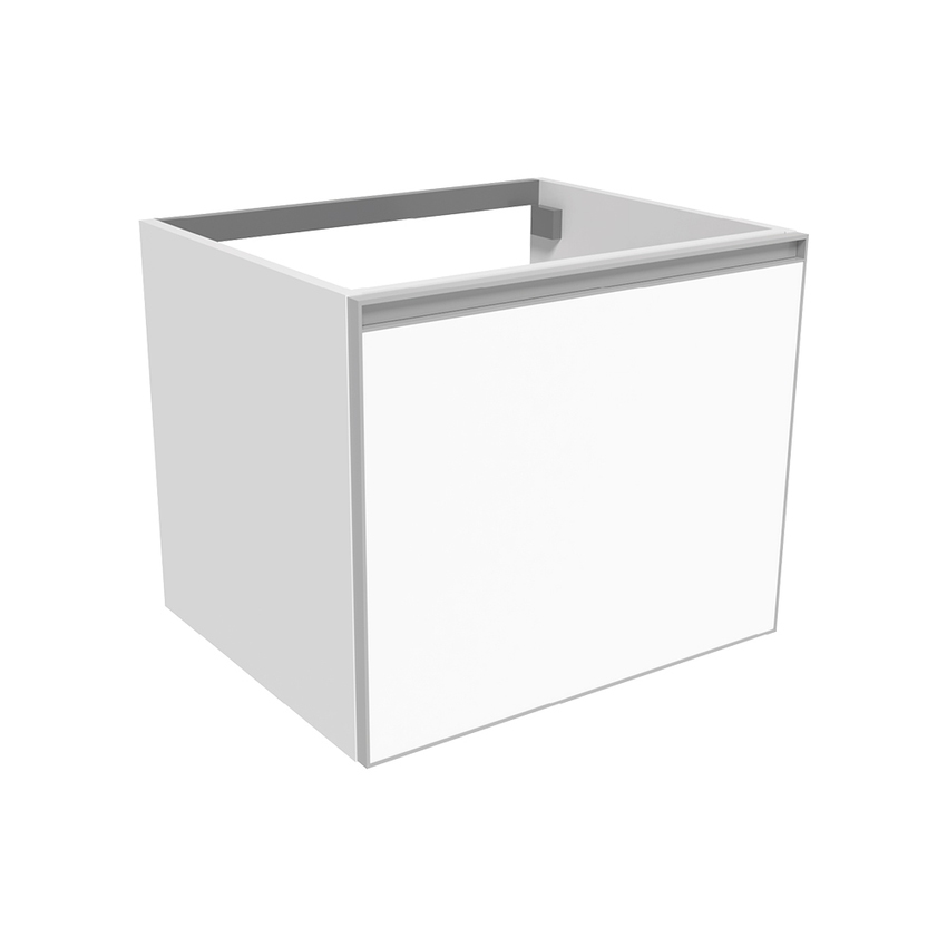 Immagine di Flaminia CUBIKA base portalabo L.60 cm sospesa, con 1 cassetto, per lavabo top, colore bianco finitura opaco CKD801LBK