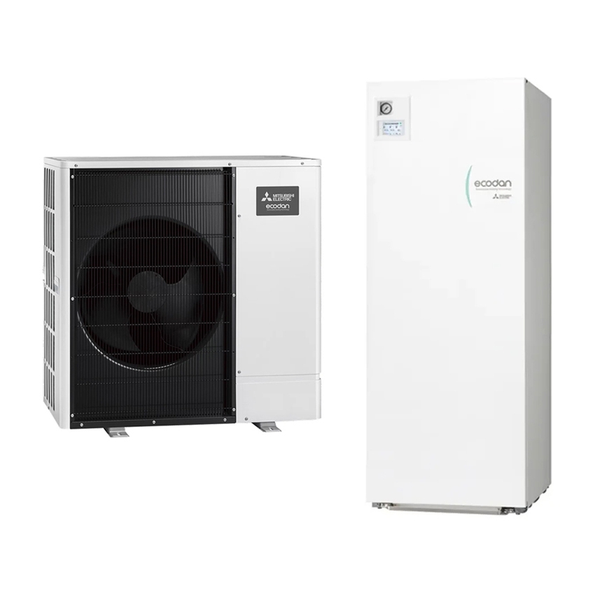 Immagine di Mitsubishi ECODAN PACKAGED R290 Sistema idronico composto da pompa di calore Inverter ECODAN 9 kW con HYDROTANK 200 litri PUZ-WZ90VAA+ERPT20X-VM2E