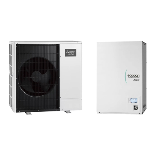 Immagine di Mitsubishi ECODAN PACKAGED R290 Sistema idronico composto da pompa di calore Inverter ECODAN 9 kW con HYDROBOX PUZ-WZ90VAA-W+ERPX-VM2E