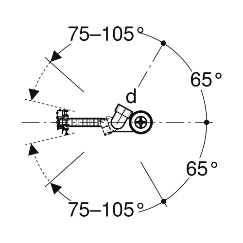 Immagine di Geberit sifone per vasca da bagno con azionamento a rotazione, d52, lunghezza 28 cm, con accessori di completamento, principio controflusso finitura cromato lucido 150.603.21.6