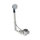 Geberit sifone per vasca da bagno con azionamento a rotazione, d52, lunghezza 28 cm, con accessori di completamento, principio controflusso finitura cromato lucido 150.603.21.6