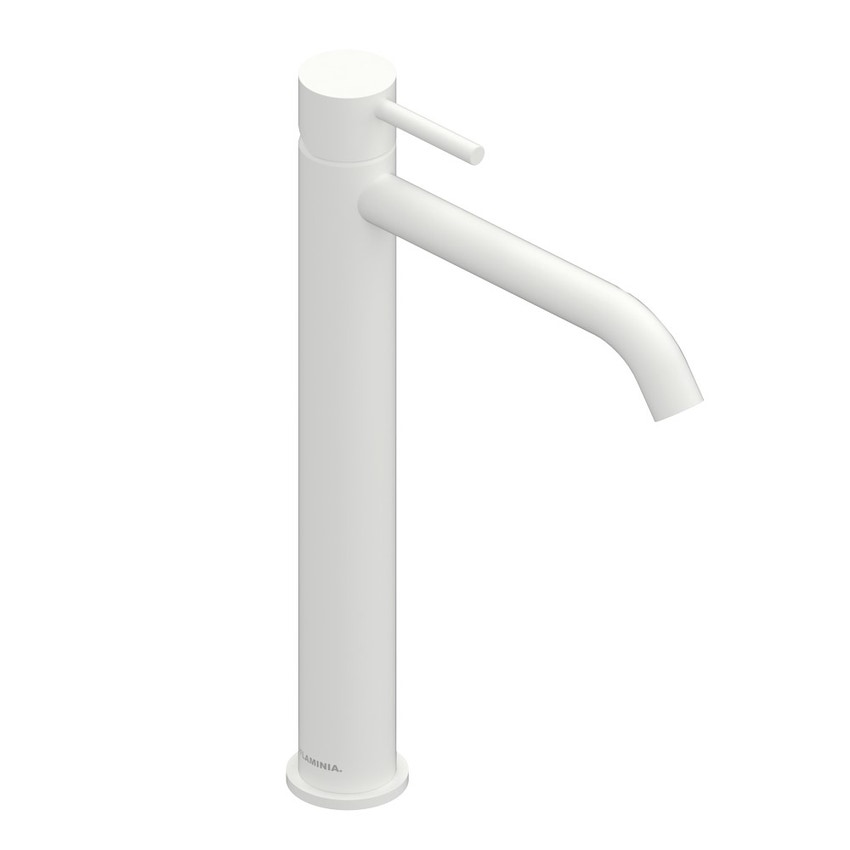 Immagine di Flaminia LOOK miscelatore monocomando H.33 cm, per lavabo, senza scarico, colore bianco latte finitura opaco LQ3055LAT