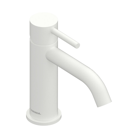 Immagine di Flaminia LOOK miscelatore monocomando H.16 cm, per lavabo, senza scarico, colore bianco latte finitura opaco LQ3050LAT