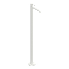 Immagine di Flaminia LOOK miscelatore monocomando free standing H.111 cm, per lavabo, senza scarico, corpo incasso incluso, colore bianco latte finitura opaco LQ3052LAT