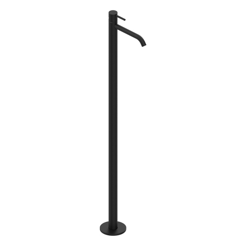 Immagine di Flaminia LOOK miscelatore monocomando free standing H.111 cm, per lavabo, senza scarico, corpo incasso incluso, colore carbone finitura opaco LQ3052CAR