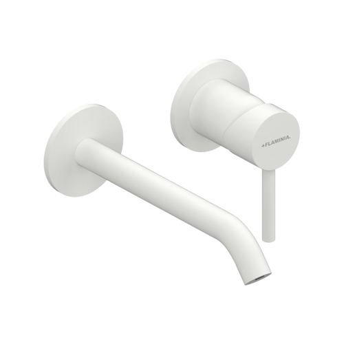 Immagine di Flaminia LOOK miscelatore monocomando P.20 cm, da incasso, per lavabo, senza scarico, corpo incasso incluso, colore bianco latte finitura opaco LQ3059LAT