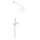 Flaminia LOOK set doccia con miscelatore monocomando ad incasso, deviatore, soffione a parete Ø 25 cm e doccetta, colore bianco latte finitura opaco LQ2550LAT