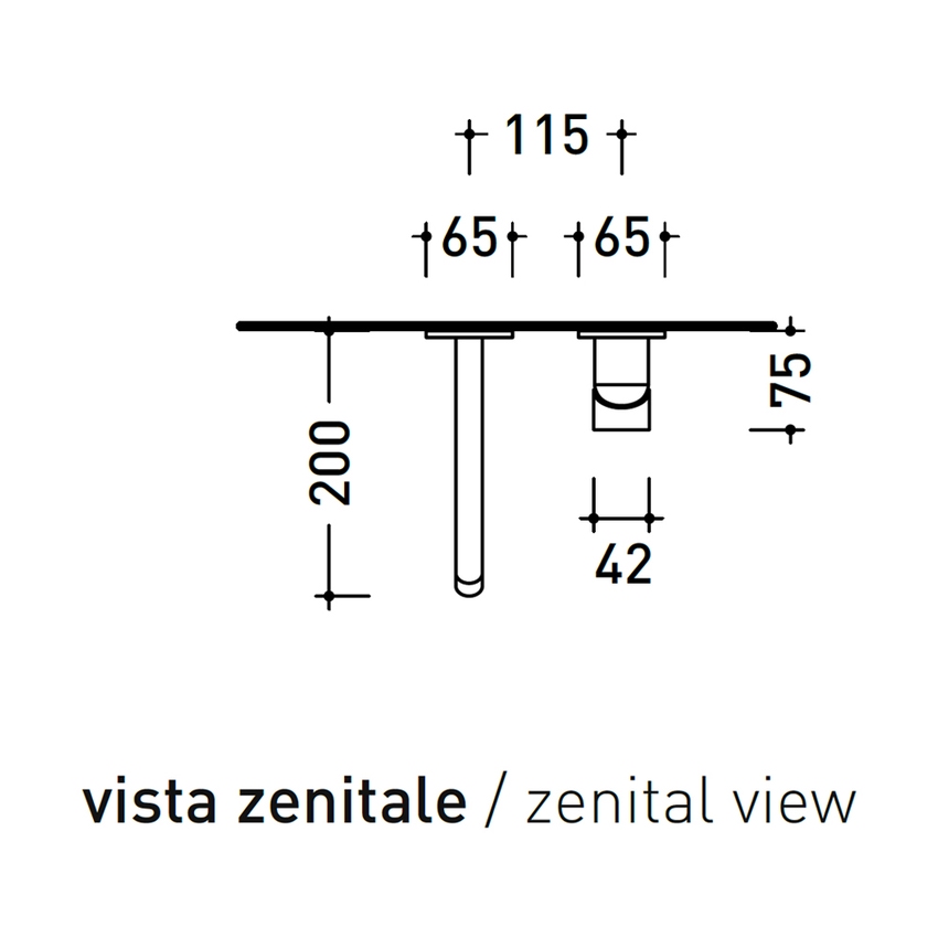 Immagine di Flaminia LOOK miscelatore monocomando P.20 cm, da incasso, per lavabo, senza scarico, corpo incasso incluso, colore bianco latte finitura opaco LQ3059LAT