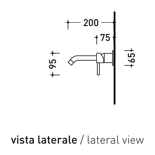 Immagine di Flaminia LOOK miscelatore monocomando P.20 cm, da incasso, per lavabo, senza scarico, corpo incasso incluso, colore bianco latte finitura opaco LQ3059LAT