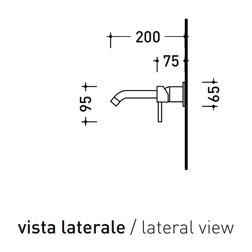 Immagine di Flaminia LOOK miscelatore monocomando P.20 cm, da incasso, per lavabo, senza scarico, corpo incasso incluso, colore bianco latte finitura opaco LQ3059LAT