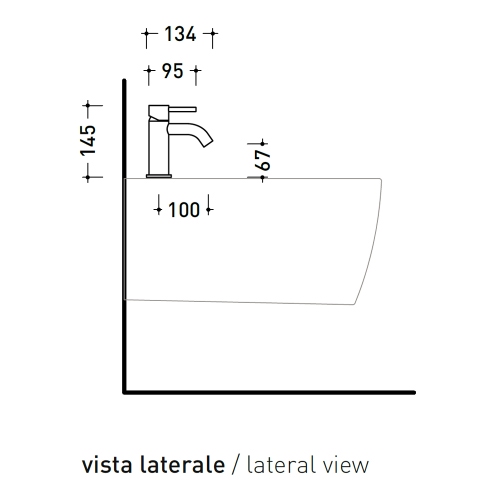 Immagine di Flaminia LOOK miscelatore monocomando, per bidet, senza scarico, colore bianco latte finitura opaco LQ4070LAT