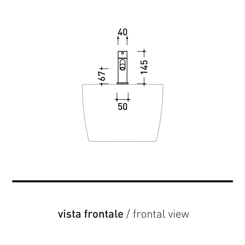 Immagine di Flaminia LOOK miscelatore monocomando, per bidet, senza scarico, colore bianco latte finitura opaco LQ4070LAT