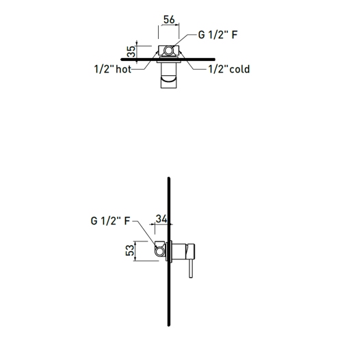 Immagine di Flaminia LOOK miscelatore monocomando per doccia, corpo incasso incluso, finitura bianco latte finitura opaco LQ2560LAT