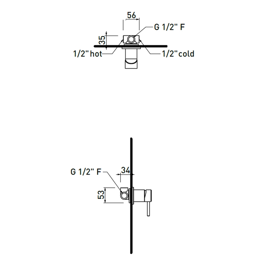 Immagine di Flaminia LOOK miscelatore monocomando per doccia, corpo incasso incluso, finitura bianco latte finitura opaco LQ2560LAT