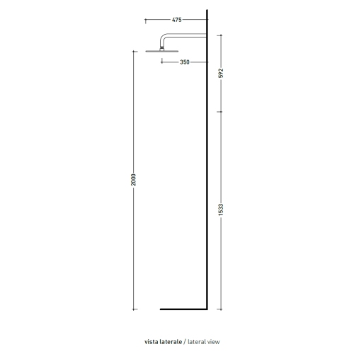 Immagine di Flaminia LOOK set doccia con miscelatore monocomando ad incasso, deviatore, soffione a parete Ø 25 cm e doccetta, colore bianco latte finitura opaco LQ2550LAT
