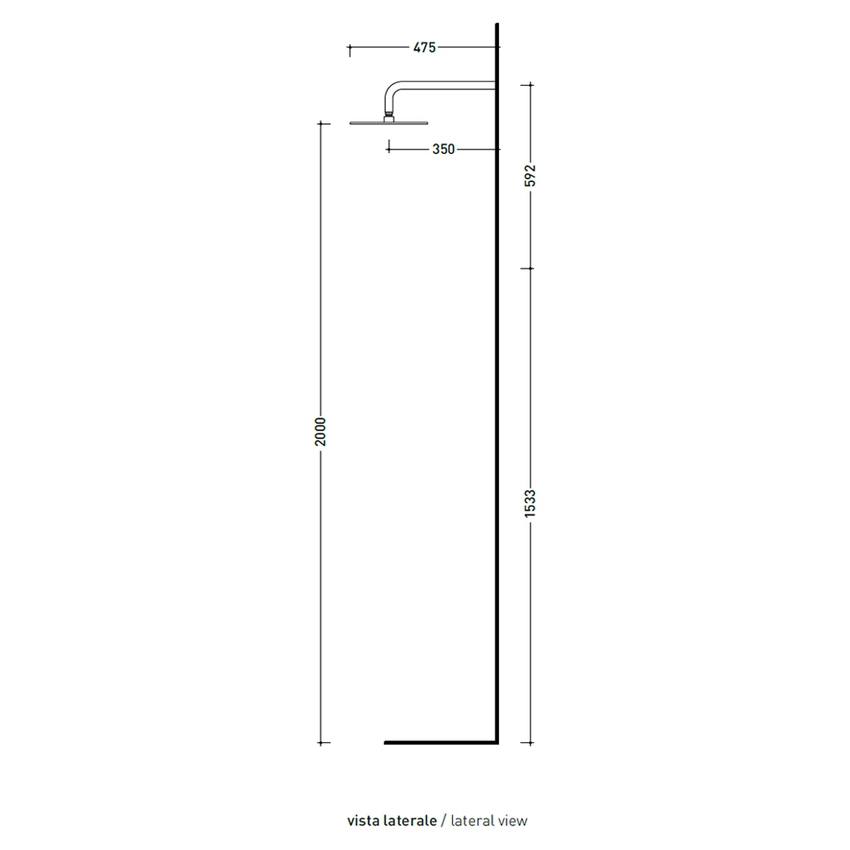 Immagine di Flaminia LOOK set doccia con miscelatore monocomando ad incasso, deviatore, soffione a parete Ø 25 cm e doccetta, colore bianco latte finitura opaco LQ2550LAT