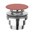 Immagine di Flaminia piletta Stop & Go per lavabi e bidet, con coperchio in ceramica, colore terracotta finitura lucido PLCETC