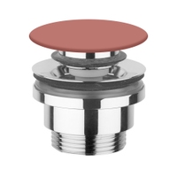 Immagine di Flaminia piletta Stop & Go per lavabi e bidet, con coperchio in ceramica, colore terracotta finitura lucido PLCETC
