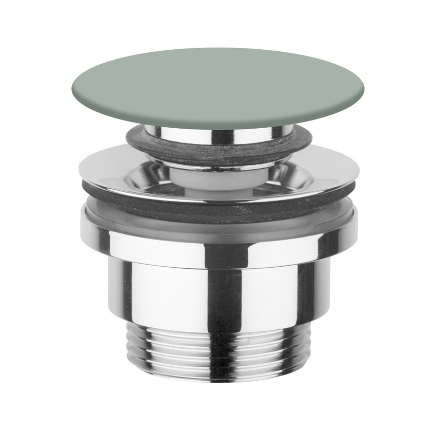 Immagine di Flaminia piletta Stop & Go per lavabi e bidet, con coperchio in ceramica, colore verde giada finitura lucido PLCEVG