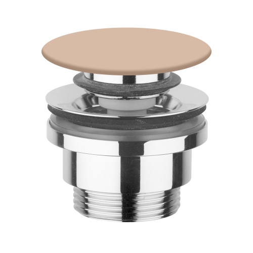 Immagine di Flaminia piletta Stop & Go per lavabi e bidet, con coperchio in ceramica, colore avana finitura lucido PLCEAV