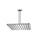 Bossini COSMO soffione quadrato 23 cm, in ottone, con braccio doccia verticale, colore bianco finitura opaco H30597G00045009