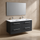 Ideal Standard I.LIFE B set L.120 cm con mobile sottolavabo, colore grigio carbonio finitura opaco, lavabo colore bianco finitura lucido, specchio rettangolare T5278NV+T460201