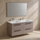Ideal Standard I.LIFE B set L.120 cm con mobile sottolavabo, colore greige finitura opaco, lavabo colore bianco finitura lucido, specchio rettangolare T5278NH+T460201