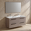 Immagine di Ideal Standard I.LIFE B set L.120 cm con mobile sottolavabo, colore greige finitura opaco, lavabo colore bianco finitura lucido, specchio rettangolare T5278NH+T460201