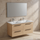 Ideal Standard I.LIFE B set L.120 cm con mobile sottolavabo, finitura quercia chiara, lavabo colore bianco finitura lucido, specchio rettangolare T5278NX+T460201
