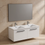 Immagine di Ideal Standard I.LIFE B set L.120 cm con mobile sottolavabo, colore bianco finitura opaco, lavabo, colore bianco finitura lucido, specchio rettangolare T5277DU+T460201