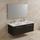 Ideal Standard I.LIFE B set L.120 cm con mobile sottolavabo, colore grigio carbonio finitura opaco, lavabo, colore bianco finitura lucido, specchio rettangolare T5277NV+T460201